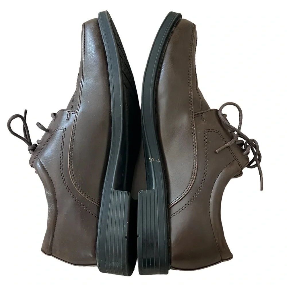 Hunter’s Bay | Brown synthetic leather lace up Oxford dress shoes men’s …